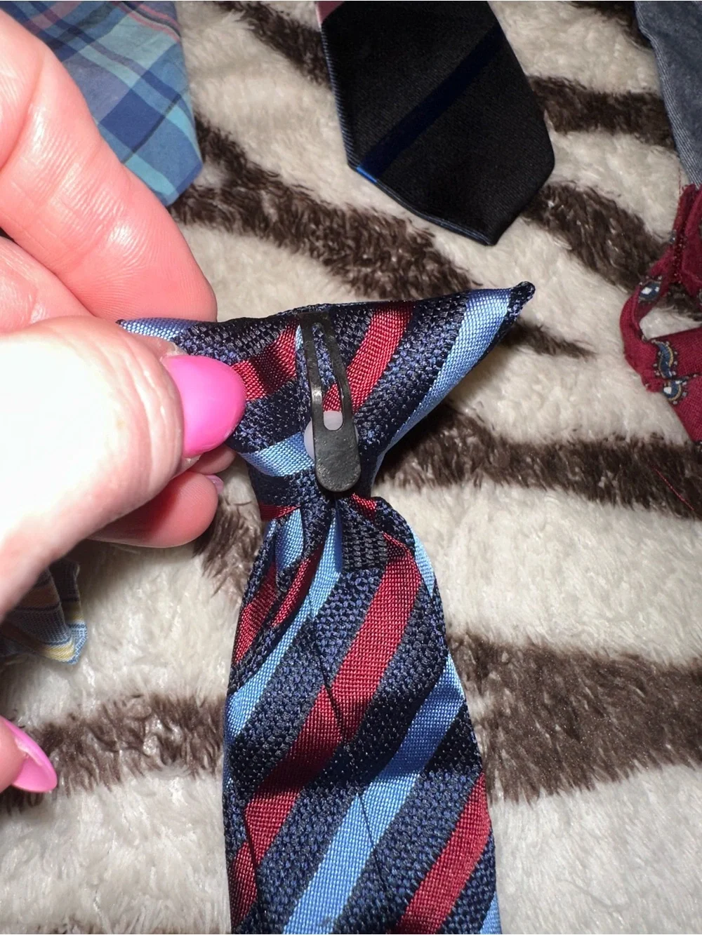 Little Boys Assorted Blue and Red Neck Ties